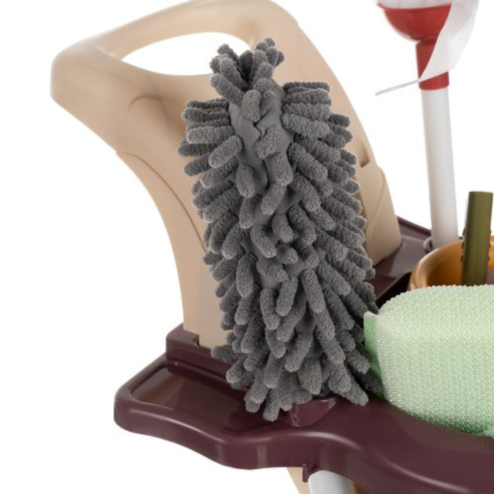 Set de curatenie 18 in 1 pentru copii VarioShop®, cu aspirator, mop, galeata si carucior, jucarie educativa interactiva [11]