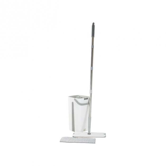 Set de curatenie cu mop si galeata VarioShop®, capacitate 5.7 litri, include 2 rezerve din microfibra,, ideal pentru utilizare in interior, realizat din plastic rezistent, cu perii sintetici, mop plat [6]