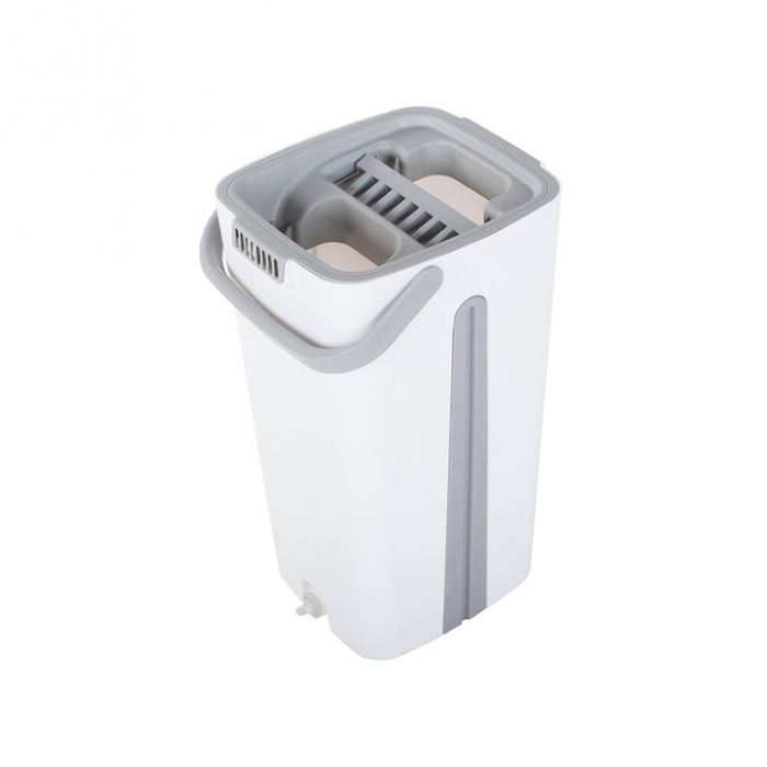 Set de curatenie cu mop si galeata VarioShop®, capacitate 5.7 litri, include 2 rezerve din microfibra,, ideal pentru utilizare in interior, realizat din plastic rezistent, cu perii sintetici, mop plat [3]