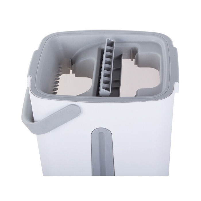 Set de curatenie cu mop si galeata VarioShop®, capacitate 5.7 litri, include 2 rezerve din microfibra,, ideal pentru utilizare in interior, realizat din plastic rezistent, cu perii sintetici, mop plat [4]
