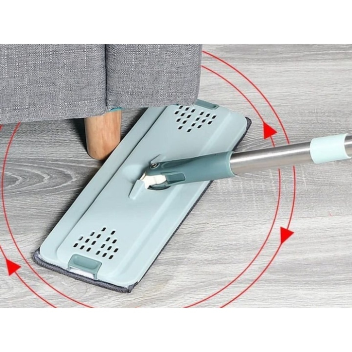 Set de curatenie cu mop si galeata VarioShop®, sistem dublu de stoarcere si clatire, lavete din microfibra reutilizabile, ideal pentru gresie, parchet, marmura si sticla [8]