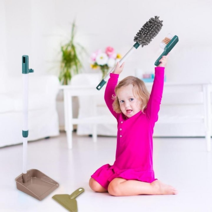 Set de curatenie interactiv pentru copii 15 in 1 VarioShop®, cu aspirator functional, mop, galeata si accesorii, jucarie educativa sigura 3–10 ani [6]