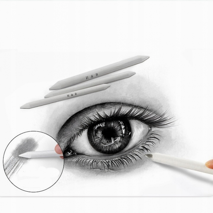 Set de instrumente pentru schite VarioShop®, din 29 piese, include creioane si carbune din lemn natural, cu husa pentru depozitare pliabila, Negru/Maro [15]
