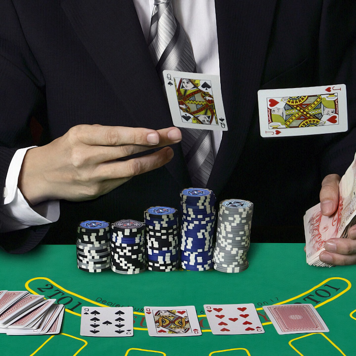 Set de Joc Poker Deluxe XXL VarioShop®, Ideal pentru Texas Holdem cu 500 Jetoane, Include 5 Zaruri, 2 Seturi de Carti, Echipat cu Servieta Securizata din Aluminiu, Argintiu [4]