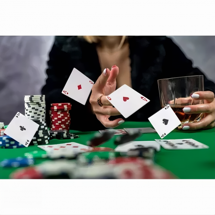 Set de Joc Poker Deluxe XXL VarioShop®, Ideal pentru Texas Holdem cu 500 Jetoane, Include 5 Zaruri, 2 Seturi de Carti, Echipat cu Servieta Securizata din Aluminiu, Argintiu [24]
