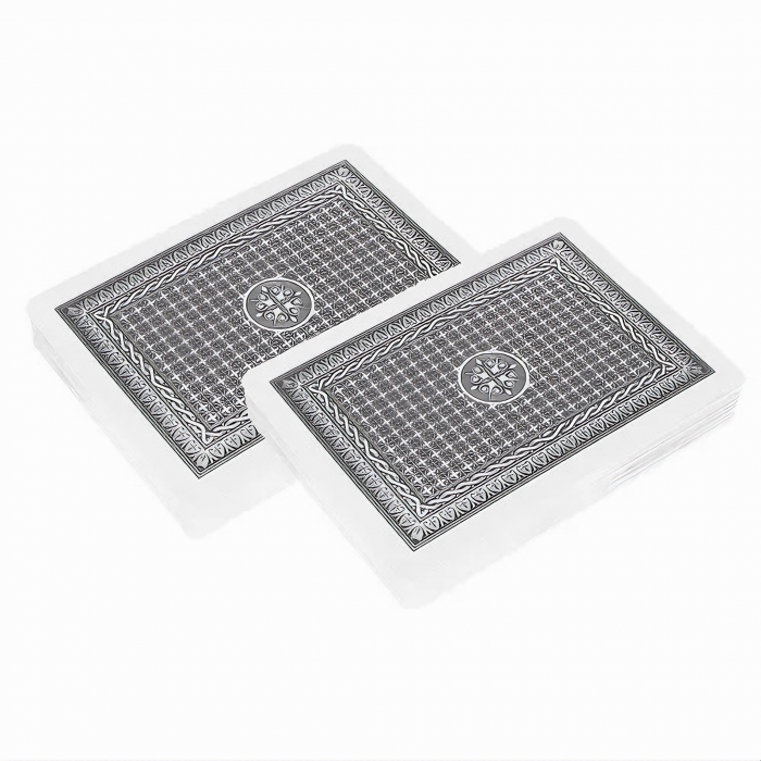Set de Joc Poker Deluxe XXL VarioShop®, Ideal pentru Texas Holdem cu 500 Jetoane, Include 5 Zaruri, 2 Seturi de Carti, Echipat cu Servieta Securizata din Aluminiu, Argintiu [41]