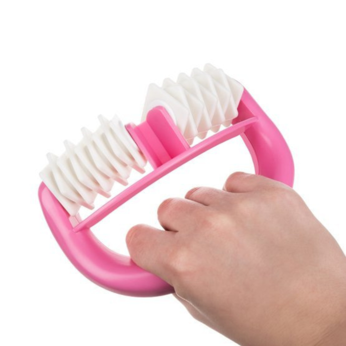 Set de masaj cu rola si ventuze VarioShop®, pentru masaj vacuum, 4 cupe, tonifiere, fermitate, detoxifiere, imbunatatirea circulatiei, din cauciuc si saculet de depozitare, silicon, Roz [6]