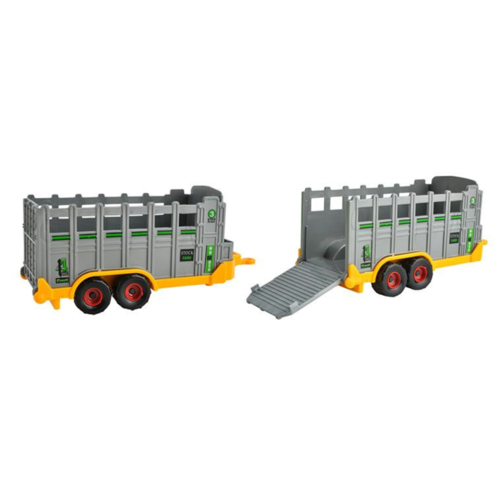 Set de masini agricole pentru copii VarioShop®, 6 vehicule realiste cu piese mobile, tractoare, remorci, masini de lucru agricole, 3+ ani, Multicolor [13]
