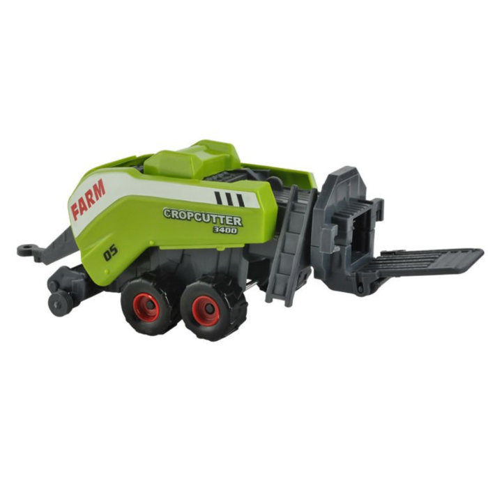Set de masini agricole pentru copii VarioShop®, 6 vehicule realiste cu piese mobile, tractoare, remorci, masini de lucru agricole, 3+ ani, Multicolor [9]