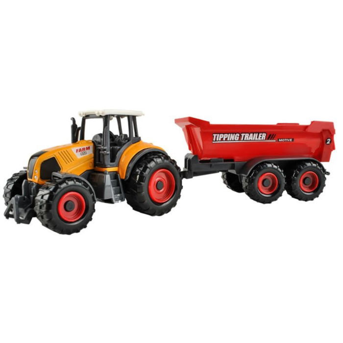 Set de masini agricole pentru copii VarioShop®, 6 vehicule realiste cu piese mobile, tractoare, remorci, masini de lucru agricole, 3+ ani, Multicolor [2]