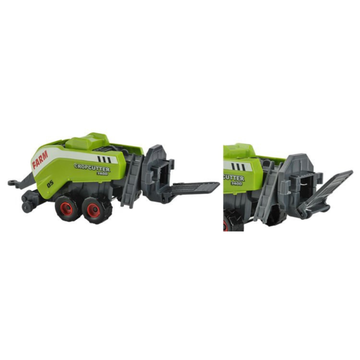 Set de masini agricole pentru copii VarioShop®, 6 vehicule realiste cu piese mobile, tractoare, remorci, masini de lucru agricole, 3+ ani, Multicolor [11]