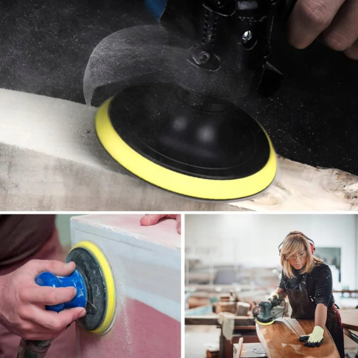 Set discuri diamantate de slefuit si lustruit VarioShop®, 9 piese, 100 mm, adaptor M12, pentru gresie, marmura, piatra, beton [11]