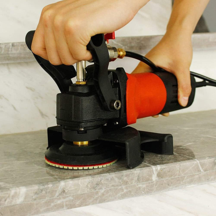 Set discuri diamantate de slefuit si lustruit VarioShop®, 9 piese, 100 mm, adaptor M12, pentru gresie, marmura, piatra, beton [9]