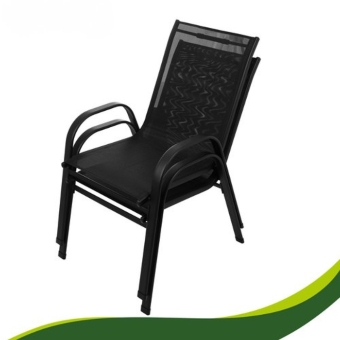 Set mobilier balcon VarioShop®, masa si 2 scaune, culoare negru, ideal pentru terasa, gradina si exterior [12]