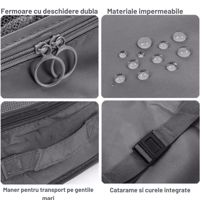 Set organizatoare bagaj VarioShop® 7 piese, organizatoare pentru valiza si geanta de voiaj, saci pentru depozitare haine, lenjerie si cosmetice, set organizare calatorie [2]