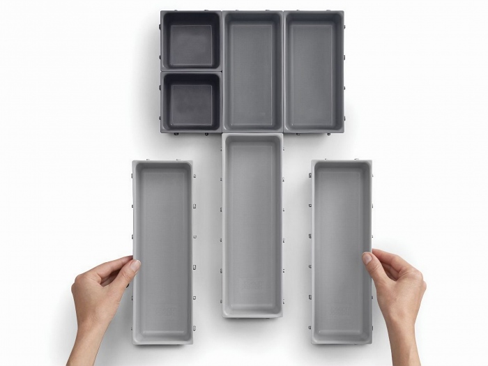 Set Organizator Multifunctional VarioShop®, 10 Recipiente de Diferite Marimi, Conectare Rapida Prin Carlige Speciale, Pentru Tacamuri, Unelte sau Alte Obiecte Mici, Montabil in Sertar, 52 x 43, 5 x 5  [24]