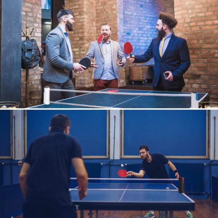 Set palete si fileu pentru tenis de masa si ping pong VarioShop®, 2 rachete, 3 mingi, plasa extensibila 170 cm, montaj rapid pe orice masa [7]