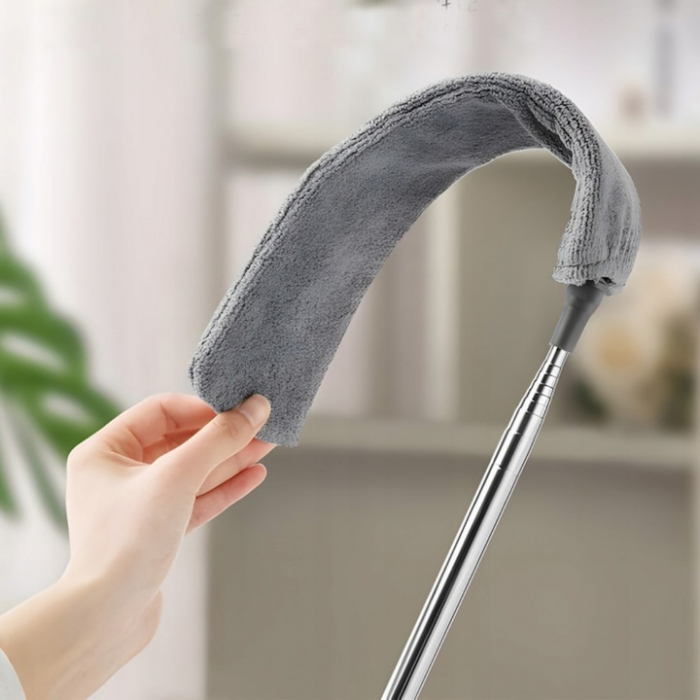 Set pamatuf 5 in 1 VarioShop®, Pentru Curatat Praful, Locuri greu Accesibile, Usor de Folosit/Curatat, Maner Aluminiu Extensibil Pana la 285 cm, Gri [14]