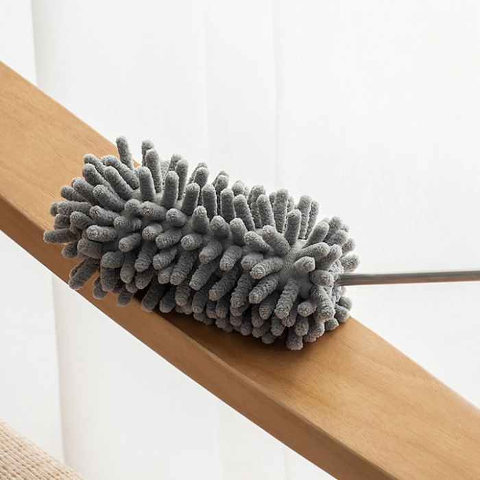 Set pamatuf 5 in 1 VarioShop®, Pentru Curatat Praful, Locuri greu Accesibile, Usor de Folosit/Curatat, Maner Aluminiu Extensibil Pana la 285 cm, Gri [12]