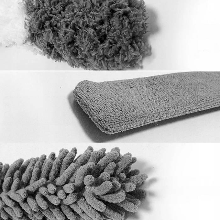 Set pamatuf 5 in 1 VarioShop®, Pentru Curatat Praful, Locuri greu Accesibile, Usor de Folosit/Curatat, Maner Aluminiu Extensibil Pana la 285 cm, Gri [15]