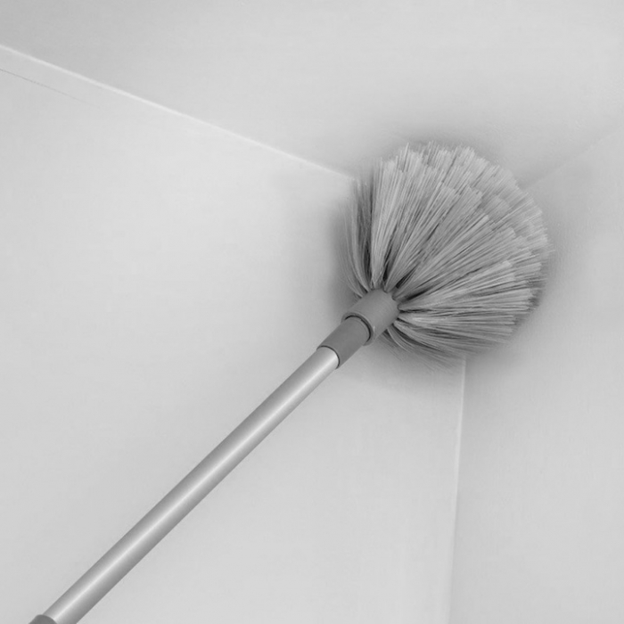 Set pamatuf 5 in 1 VarioShop®, Pentru Curatat Praful, Locuri greu Accesibile, Usor de Folosit/Curatat, Maner Aluminiu Extensibil Pana la 285 cm, Gri [10]