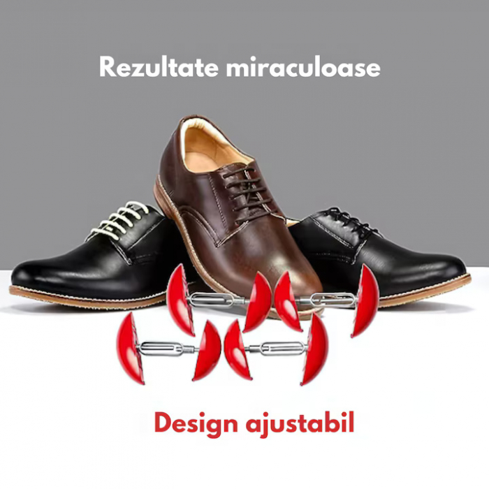 Set pentru largit pantofi VarioShop®, universal, ergonomic, reglabil, pentru marimile 35-46, ideal pentru pantofi cu tocuri inalte, papuci, pantofi sport, 2 bucati, plastic si metal, Rosu [4]