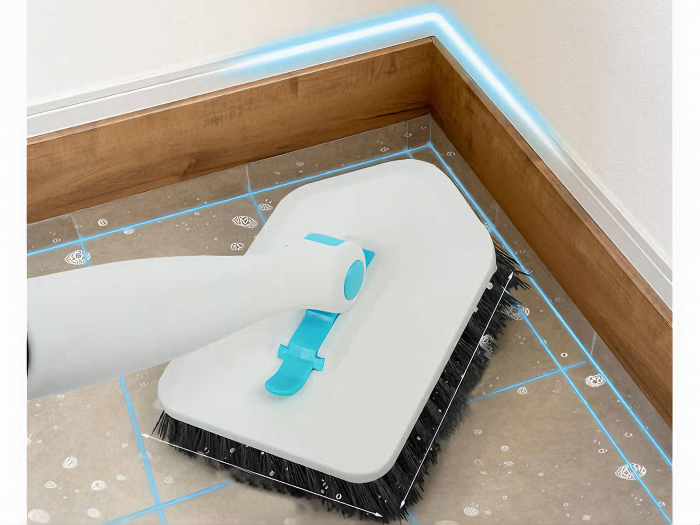 Set Perie Multifunctionala 3in1 VarioShop®, Multiple Utilizari, Maner Ergonomic, 2x Lavete Curatare, 1x Laveta Microfibra, 1x Perie Rigida, Rotire de 180°, Maner Lung Extensibil, 56cm-128cm, Alb [9]