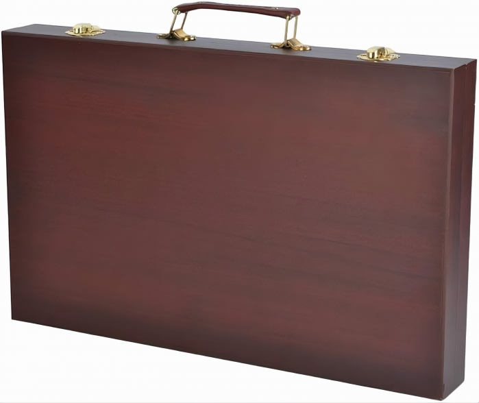 Set Pictura si Desen VarioShop®, contine 81 de piese si o trusa organizare din lemn, potrivit pentru incepatori dar si artisti avansati, dimensiuni 37 x 22, 8 x 4, 5 cm, Multicolor [21]