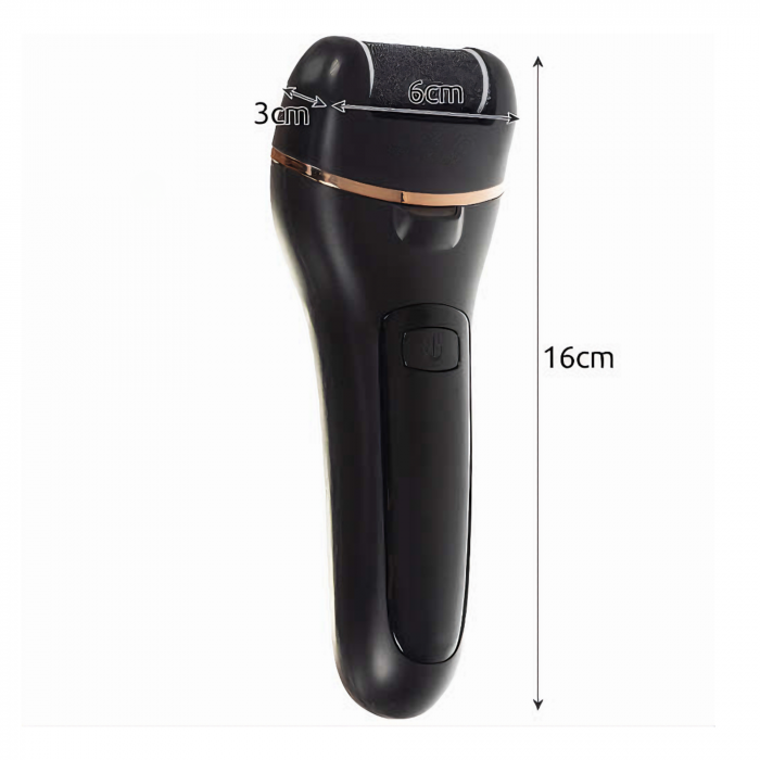 Set Pila Electrica VarioShop® Pentru Calcaie si Talpi, Include 6 Capete Detasabile si 7 Accesorii, Display Digital, Afisaj LED, Baterie pana la 3 ore, 2 Viteze, 2000 Rotatii/min, Incarcare USB, Negru [3]