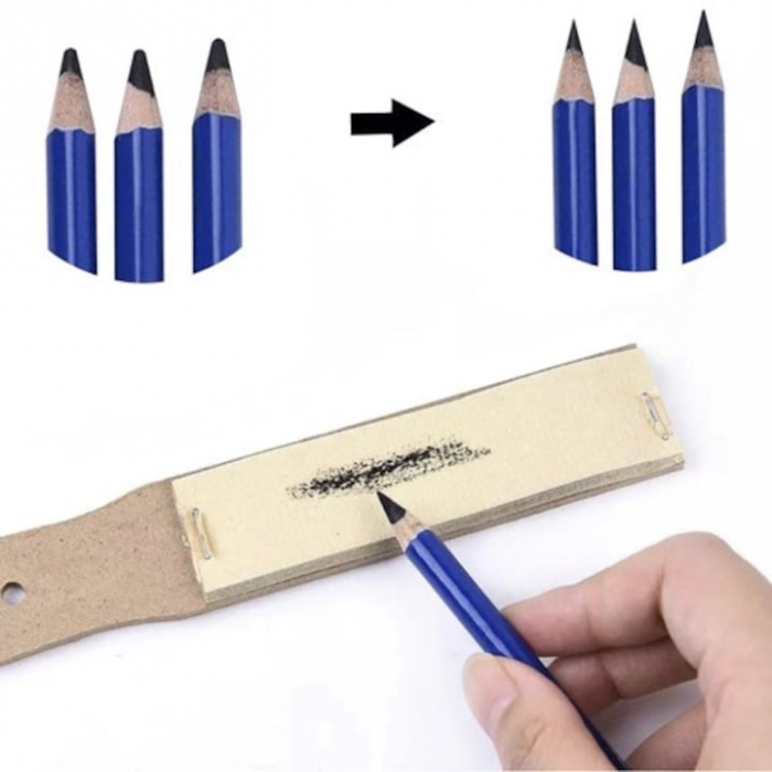 Set Profesional de Creioane Colorate VarioShop® pentru Desen si Schite, Grafit, Carbune cu Bloc de Desen inclus, 74 elemente [4]