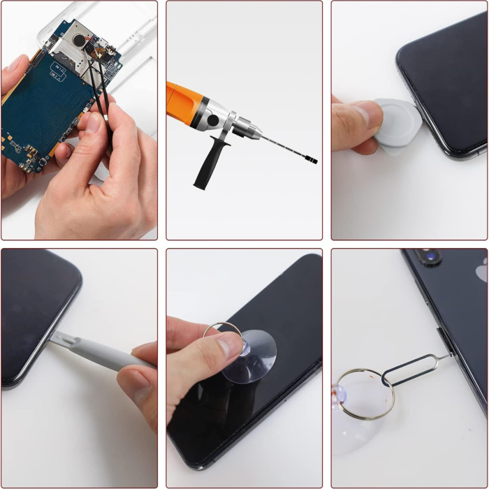 Set profesional de surubelnite de precizie 115 in 1 VarioShop®, cu biti magnetici, extensii flexibile si accesorii pentru reparatii telefoane, laptopuri, electronice si dispozitive GSM, Negru [10]