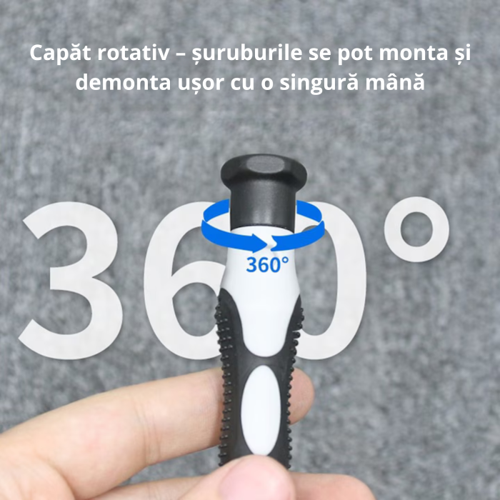 Set profesional de surubelnite de precizie 115 in 1 VarioShop®, cu biti magnetici, extensii flexibile si accesorii pentru reparatii telefoane, laptopuri, electronice si dispozitive GSM, Negru [5]