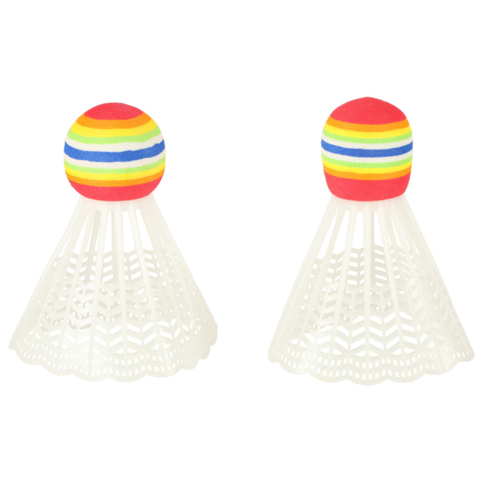 Set rachete badminton LED VarioShop®, 2 rachete luminoase cu fluturași, joc sportiv pentru copii, baterii incluse, 55 cm [7]