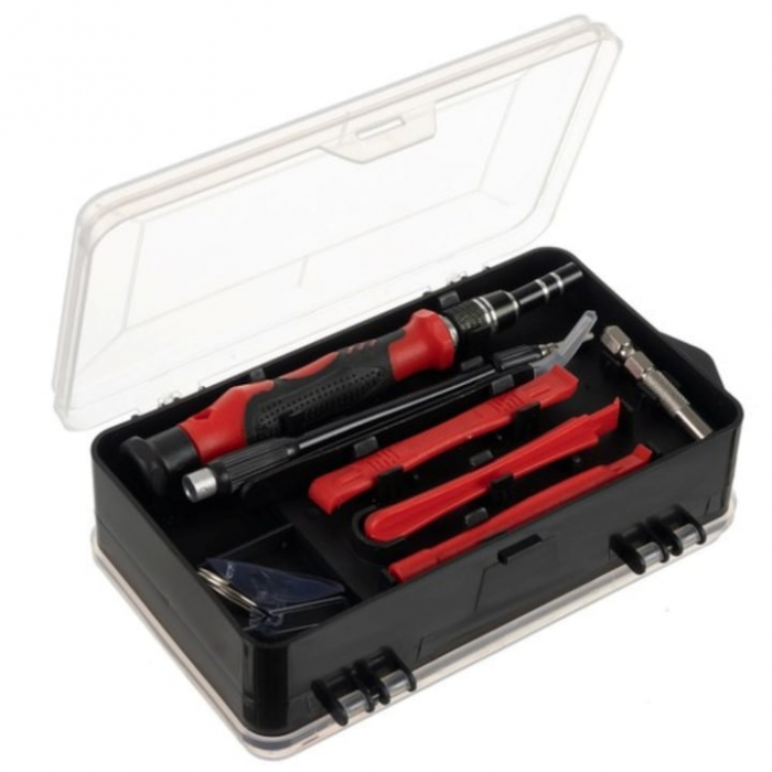 Set Surubelnite de Precizie 110 in 1 VarioShop®, 98 Biti, Ventuza, Penseta, Magnetizare, Maner Ergonomic, Carcasa Depozitare, pentru Electronice, Electrocasnice, Mobilier, Telefoane, Macbook, iMac, iP [18]