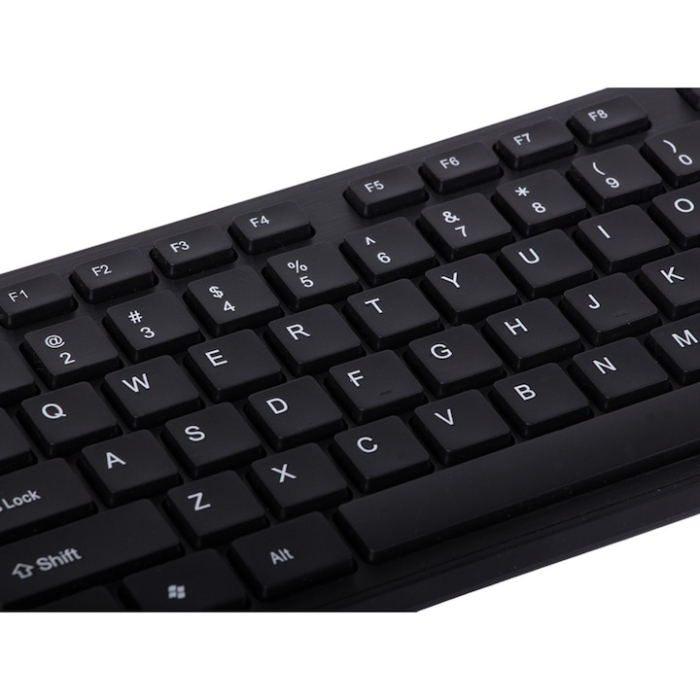 Set tastatura si mouse wireless VarioShop®, silentios cu tastatura numerica, confort, performanta si eleganta pentru orice spatiu de lucru, Negru [4]