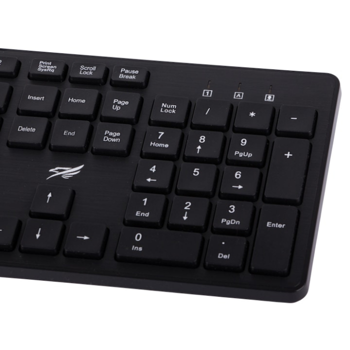 Set tastatura si mouse wireless VarioShop®, silentios cu tastatura numerica, confort, performanta si eleganta pentru orice spatiu de lucru, Negru [3]