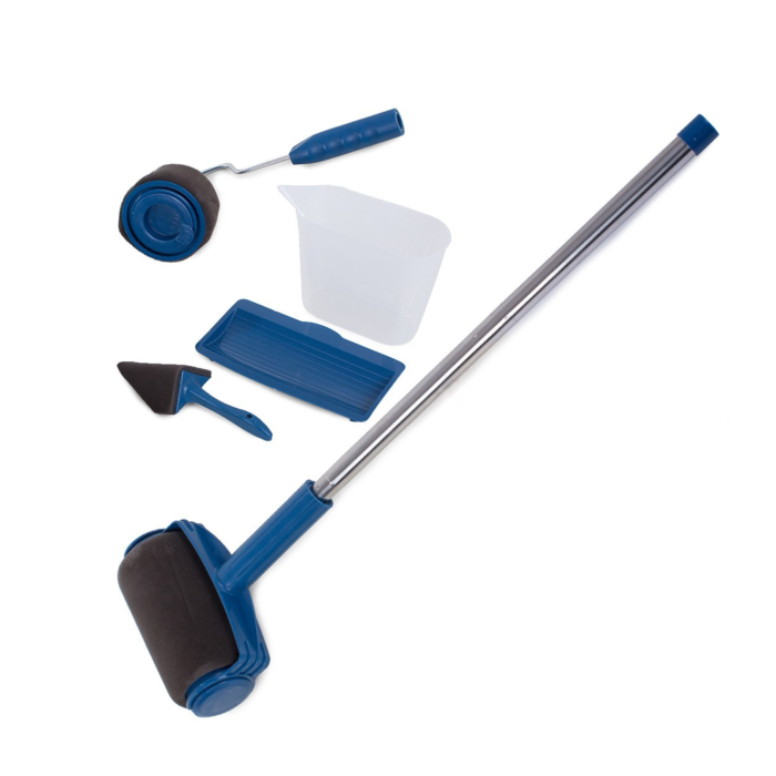 Set trafaleti pentru vopsea VarioShop®, cu rezervor, anti-picurare, maner pliabil 90 cm, accesorii pentru margini si colturi [9]