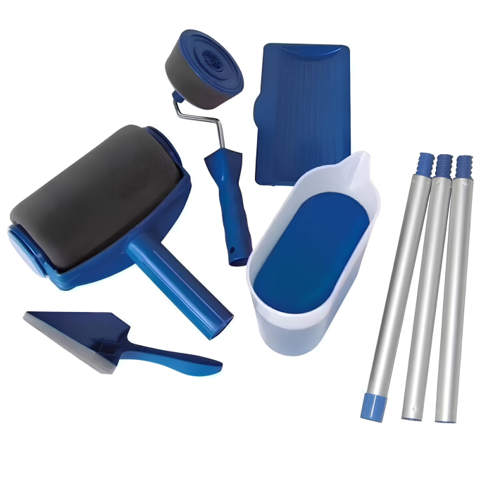 Set trafaleti pentru vopsea VarioShop®, cu rezervor, anti-picurare, maner pliabil 90 cm, accesorii pentru margini si colturi [3]