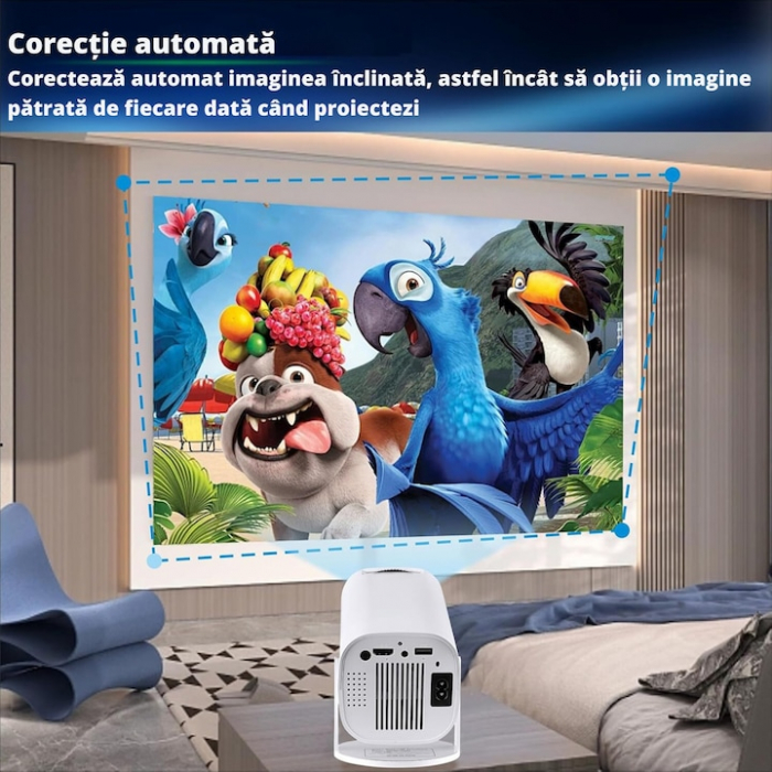 Set Videoproiector si Controlere VarioShop®, Smart 4K, Wi-Fi, Bluetooth, Rezolutie HD 1280x720p, Sistem De Operare Android 11.0, HDMI, USB, Screen Mirroring Pentru Android/IOS, Procesor Quad-core Mali [4]