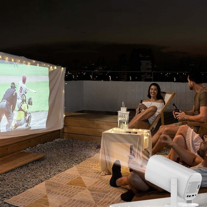 Set Videoproiector si Controlere VarioShop®, Smart 4K, Wi-Fi, Bluetooth, Rezolutie HD 1280x720p, Sistem De Operare Android 11.0, HDMI, USB, Screen Mirroring Pentru Android/IOS, Procesor Quad-core Mali [9]
