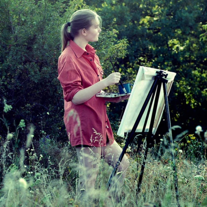 Sevalet metalic pentru pictura VarioShop®, trepied, pliabil, reglabil In 3 segmente, ajustabil pana la 160 cm inaltime, design antiderapant, cu geanta transport, usor de instalat, Negru [18]