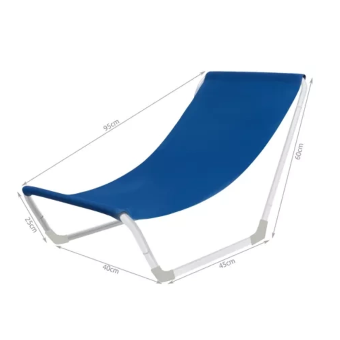 Sezlong plaja pliabil VarioShop®, cadru metalic stabil, material impermeabil, usor si portabil, suport 110 kg, pentru camping, pescuit si gradina [4]