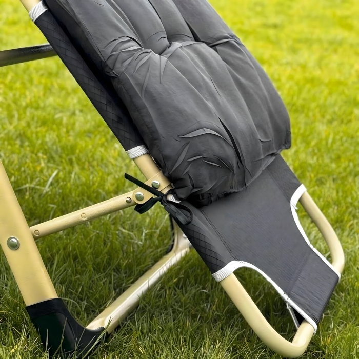 Sezlong pliabil VarioShop®, perna, cadru otel rezistent, material respirabil, reglabil, ergonomic, pentru gradina, terasa, balcon si plaja, negru [10]