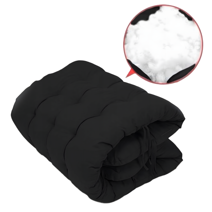 Sezlong pliabil VarioShop®, perna, cadru otel rezistent, material respirabil, reglabil, ergonomic, pentru gradina, terasa, balcon si plaja, negru [12]