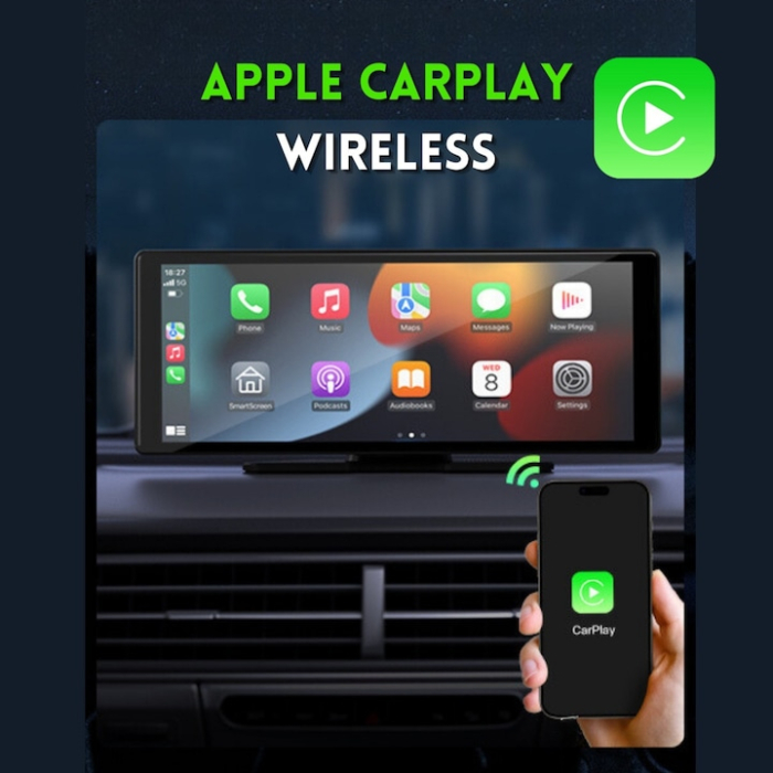 Sistem multimedia auto cu navigatie GPS VarioShop®, display 10.26 inch, Android & Apple CarPlay, Bluetooth, design elegant, ghidare vocala, conectivitate inteligenta, Negru [4]