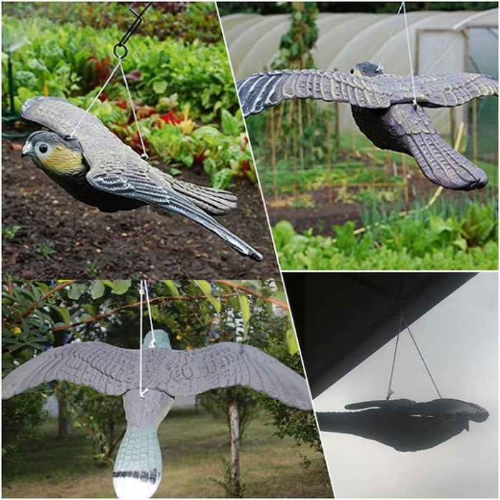 Soim zburator realist pentru alungarea pasarilor VarioShop®, sperietoare suspendabila cu aripi detasabile, miscare naturala in vant, eficient impotriva porumbeilor si graurilor, 51 x 34 x 8 cm [2]
