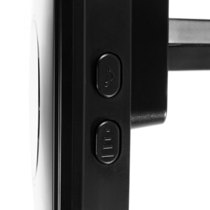 Sonerie fara fir VarioShop®, 5 nivele de volum, 60 de melodii, 1 receptor, raza de actiune 300 m, LED, Plug and Play, impermeabila IP44, 110 dB max, Negru [6]