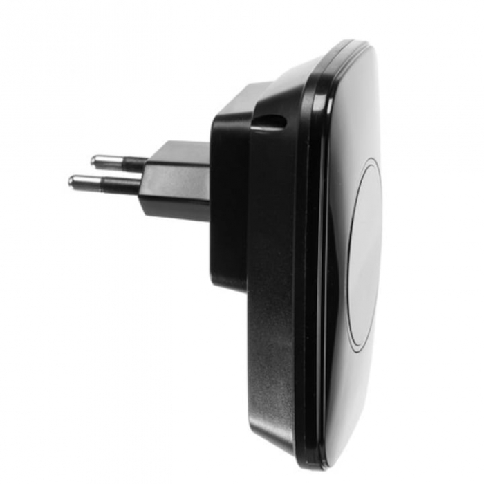 Sonerie fara fir VarioShop®, 5 nivele de volum, 60 de melodii, 1 receptor, raza de actiune 300 m, LED, Plug and Play, impermeabila IP44, 110 dB max, Negru [5]