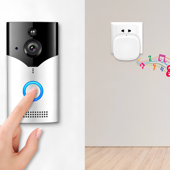 Sonerie fara fir VarioShop®, camera 4MP, Wi-Fi, difuzor, vizualizare live pe telefon, mod nocturn IR, comunicare bidirectionala [8]