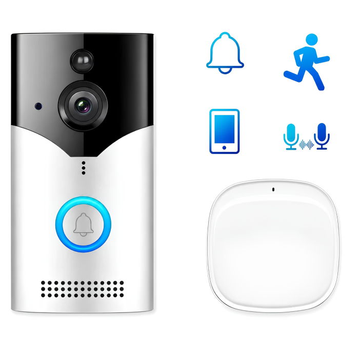Sonerie fara fir VarioShop®, camera 4MP, Wi-Fi, difuzor, vizualizare live pe telefon, mod nocturn IR, comunicare bidirectionala [7]